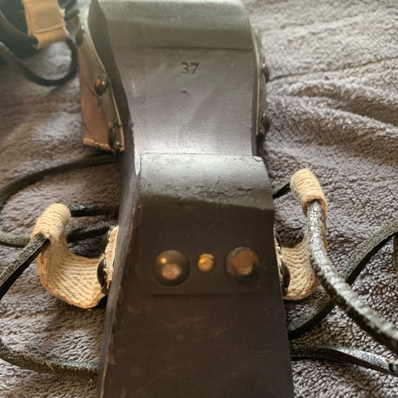 1P Leather Handmade Wood Wrap Sandals made Italy - Picture 4 of 9